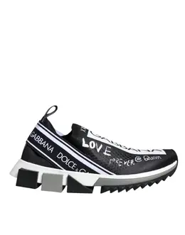 Dolce & Gabbana Black White Sorrento Low Top Sneakers Shoes - EU35.5/US5 la9176-35.5