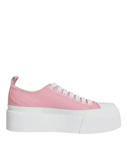 Dolce & Gabbana Pink White Canvas Logo Low Top Sneakers Shoes - EU39/US8.5 la12018-39