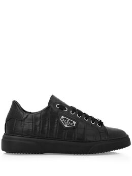 Philipp Plein Iconic Plein-plaque crocodile-effect sneakers 25707328