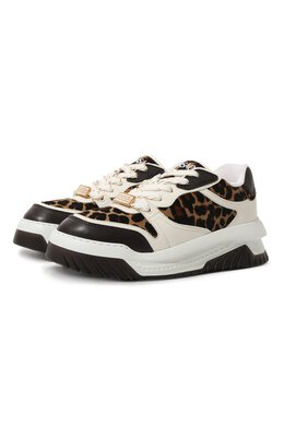 Кожаные кроссовки Odissea Versace 1016365/1a12173