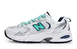 Кроссовки New Balance 530, белый/серебристый/бирюзовый mr530sg(team80-男女同款无糖苏打s-box) | silver tiffany