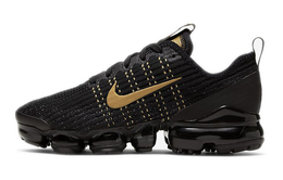 Кроссовки Nike Air VaporMax Flyknit 3 Black Metallic Gold GS bq5238-004