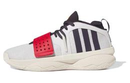 Кроссовки Adidas Dame 8 EXTPLY Orbit Grey Aurora Black Cream White, белый if1507 | orbital grey / aurora black / cream white