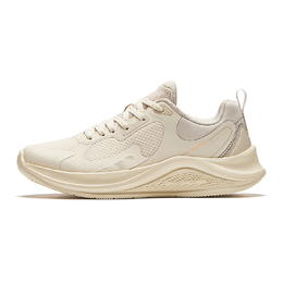 Кроссовки Anta Cushioning, противоскользящие, дышащие, легкие, с низким верхом, женские, цвет: белый/серый 922435518-4 | oat white/light smoke gray-4