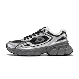 Кроссовки унисекс средней высоты белые Kappa k0ey5mc02-990 | black/silver/high-end gray-990