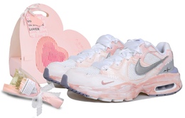 Кроссовки Air Max Fusion женские с низким верхом, белые/серебристые/розовые Nike cj1671-105(team拾玖-梦幻粉s-box） | white/pink