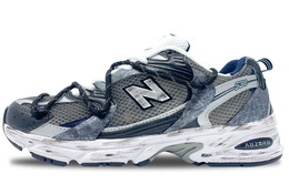 Кроссовки New Balance 530 Cushioning Anti-Slip Wear-Resistant Breathability, серый/черный/синий mr530sg(team188-银翼s-box) | black/emerald rise/photo blue