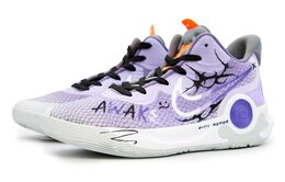Баскетбольные кроссовки KD Trey 5 IX унисекс средней высоты серо-фиолетовые Nike cw3402-011（team241-觉醒风暴） | dark purple