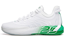 Anta GH1 Low Hayward устойчивые к истиранию дышащие низкие баскетбольные кроссовки мужские бело-зеленые 112021103-4