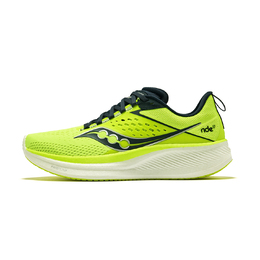 Saucony Кроссовки для бега спринта RIDE 17 с амортизацией, износостойкие, дышащие, низкие, мужские, неоново-зеленые, синие s20924-220 | neon green blue