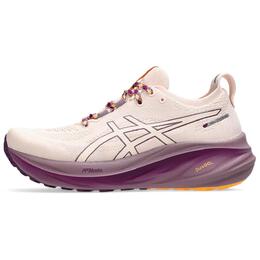 Кроссовки женские GEL-NIMBUS 26 с низким верхом бежевые/розово-фиолетовые Asics 1012b653-700 | beige/pink-purple