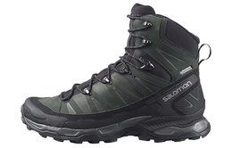 Кроссовки мужские высокие черные/зеленые Salomon 404630