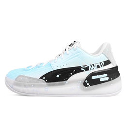 Баскетбольные кроссовки Clyde Hardwood, унисекс, низкие, синие/черные/белые Puma 193663-01(team478-冰河风暴) | white