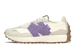 New Balance Женские кроссовки NB 327 с низким верхом, устойчивые к истиранию и скольжению, бежевые, фиолетовые, серебристые ws327ka(teama-复古银紫) | beige purple silver