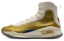 Баскетбольные кроссовки Curry 4 мужские с высоким верхом цвета лимонный лед/металлик золотой/красный Under Armour 1298306-301 | lemon ice/metallic gold/red