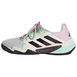 Кроссовки Adidas Barricade 13 Crystal White Aurora Met. Semi Green Spark, белый/черный if7792 | white/black