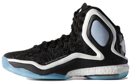 Баскетбольные кроссовки D Rose 5 мужские высокие черные/белые/синие Adidas c76546