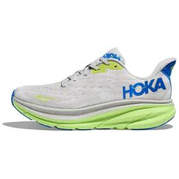 Кроссовки Clifton 9 для бега мужские с низким верхом серые/зеленые/синие Hoka One One 1132210-stlc | stardust gray / cobalt blue