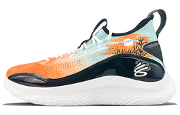 Баскетбольные кроссовки Curry 8 унисекс средней высоты, черные/оранжевые Under Armour 3024785-111(team40-男女款加州海岸橙黑)