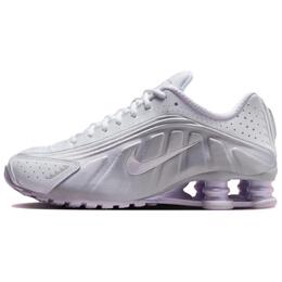 Кроссовки Nike Shox R4 White Metallic Platinum Barely Grape Women's, светло-фиолетовый hf5076-100 | light purple