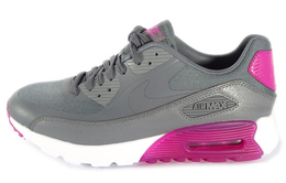 Кроссовки Air Max 90 для бега мужские с низким верхом, серо-лиловый/пыльно-розовый Nike 724981-002