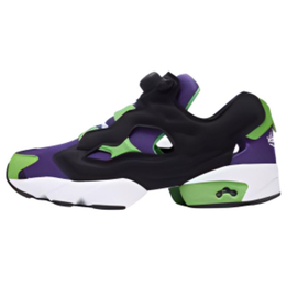Reebok Кроссовки Instapump Fury Cushioning с низким дышащим верхом для повседневного бега унисекс, черные, зеленые, фиолетовые 100074690 | black/green/purple