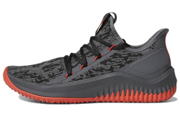 Баскетбольные кроссовки Dame DOLLA мужские низкие черные/серые/оранжевые Adidas ac7645
