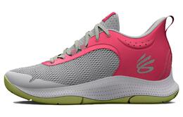 Баскетбольные кроссовки мужские с низким верхом серые/розовые Under Armour 3025090-104