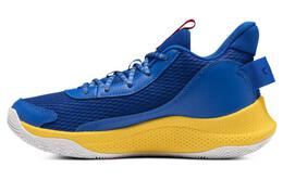 Баскетбольные кроссовки Curry 3 унисекс с низким верхом синего цвета Under Armour 3026622-400 | blue/yellow