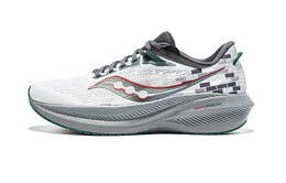 Saucony Кроссовки Triumph 21 с амортизацией, износостойкие, дышащие, низкие, повседневные, для бега по городу, унисекс, серо-зеленые s20881-215 | gray green