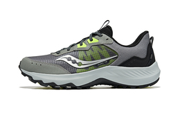 Saucony Кроссовки для бега AURA TR, износостойкие, дышащие, низкие, повседневные, серо-желтые, мужские s20862-100 | gray yellow
