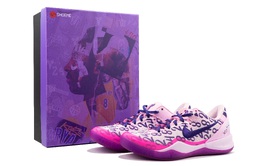 Баскетбольные кроссовки Kobe 8 Basketball Shoes Unisex Low-Top Purple Gold Nike fq3549-100(team柒-科比8浸染粉) | pink