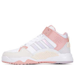 Кроссовки нео 5-й квартал Adidas, белый gz6804 | cloud white / pink / purple