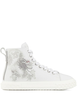 Giuseppe Zanotti высокие кроссовки с кристаллами, белый rs00007001 | белый