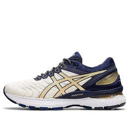 Кроссовки гель нимбус 22 Asics, белый 1012a807-100 | white/blue