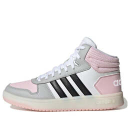 Кроссовки neo hoops 2.0 средние Adidas, белый fv2737 | white/pink/black