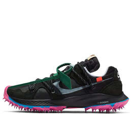 Кроссовки x off white air zoom terra kiger 5 Nike, черный cd8179-001 | black/metallic silver-white-pink blast