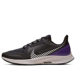 Кроссовки air zoom pegasus 36 shield Nike, черный aq8006-002 | black/metallic silver/voltage purple