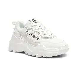 Низ кеды Casper с добавлением кожи Just Cavalli, белый ca245w0000330050036 | bianco