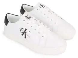 Кроссовки Calvin Klein Jeans "CLASSIC CUPSOLE LACEUP LTH WN", с надписью логотипа сбоку, повседневная обувь, полуботинки, туфли на шнуровке, черный 4889404178 | weiß-schwarz