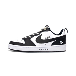 Nike Court Borough Женские Кроссовки для скейтбординга Низкие Черно-Белые bq5448-115（team134-熊猫） | black white