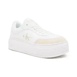 Кроссовки Bold на низкой кружевной платформе, кстати, мл. Calvin Klein, белый cj242w000025b220036 | bianco