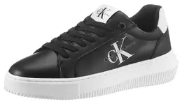 Кроссовки Calvin Klein Jeans "CHUNKY CUPSOLE MONO LTH WN", с надписью CK сбоку, повседневная обувь, полуботинки, туфли на шнуровке, черно-белый 7834826953 | schwarz weiß