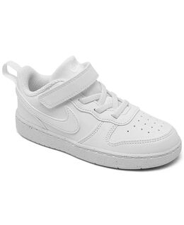 Повседневные кроссовки Toddler Court Borough Low Recraft с регулируемым ремешком от Finish Line Nike, белый 15509396 | white