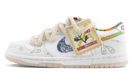 Nike Данк Лоу-Топ Скейтборд Кроссовки GS Белый Мультиколор Найк, Экрю fn8913-141(team119-陶醉花海) | ecru