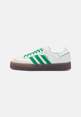 Кроссовки на шнуровке SAMBAE Adidas, белый ad111a2lf-a12 | footwear white/green/off white