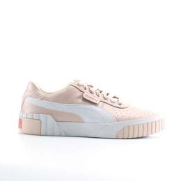 Розовые кожаные женские кроссовки на шнуровке Cali 369155 11 Puma, розовый 4050771 | rosa