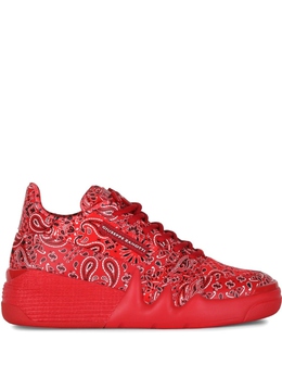 Giuseppe Zanotti кроссовки с принтом пейсли, красный rs10002003 | красный