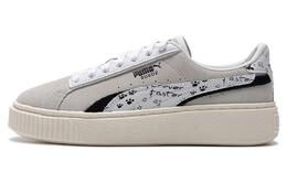 Женские замшевые кроссовки для скейтбординга Puma, Puma white - black 395904-02 | puma white - black