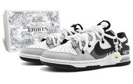 Кроссовки Nike Dunk Skateboarding Shoes Women's Low-top Silver/Gray, серый cw1590-100(team131-别找我麻烦白s) | silver gray